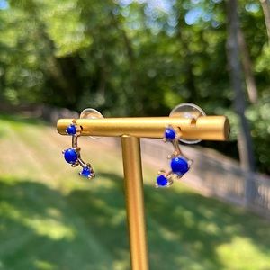 3/$30 NWT J CREW BLUE ENAMEL CRYSTAL EARRINGS